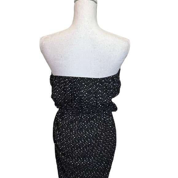 Malia Mills Joan Strapless Polka Dot Maxi Dress Black Women’s Size 6 New - Picture 8 of 13